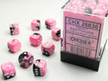 Gemini Black-Pink/white 12mm D6 Set di dadi (36 dice)