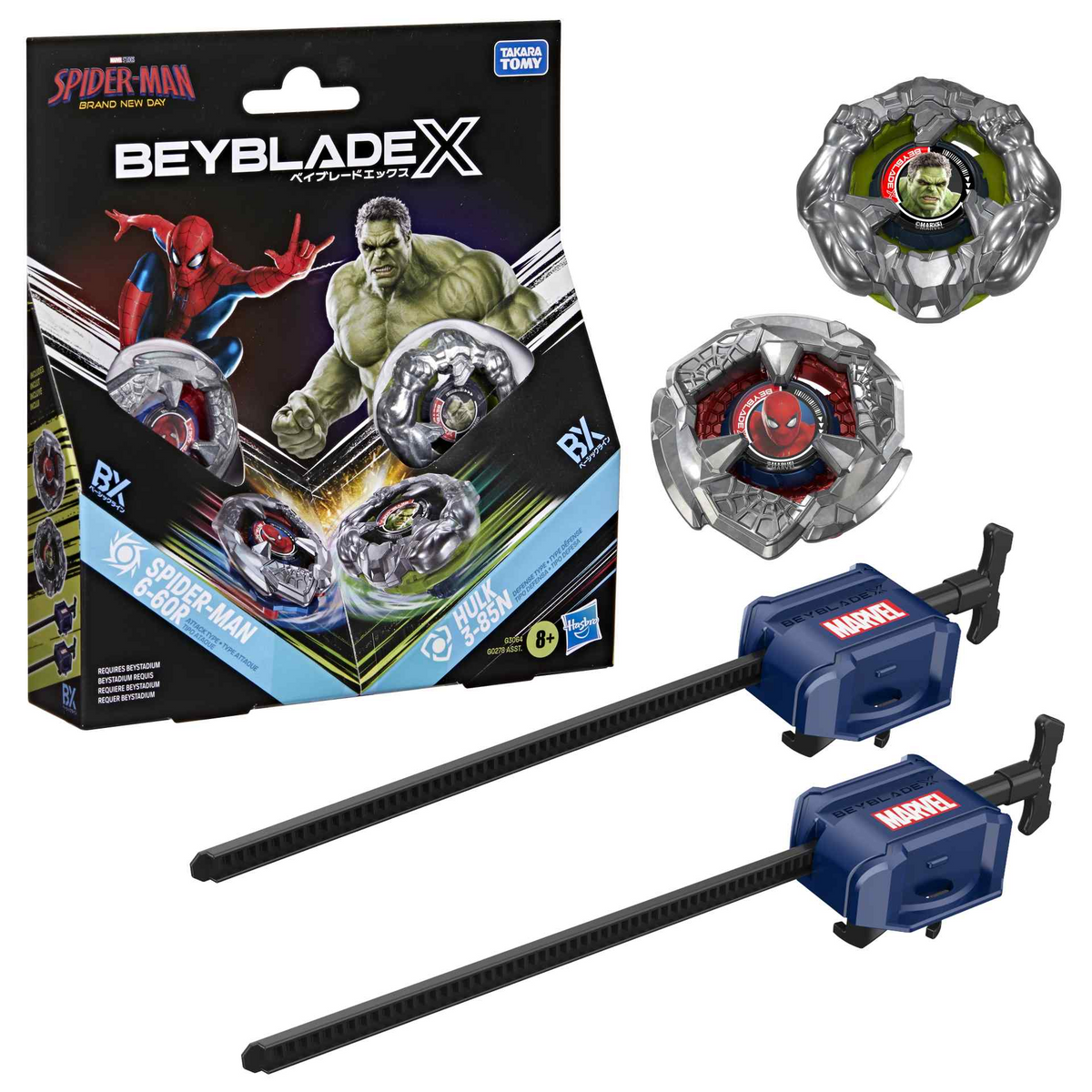 Beyblade X | Marvel Collab Spider-Man 6-60R vs. Hulk 3-85N
