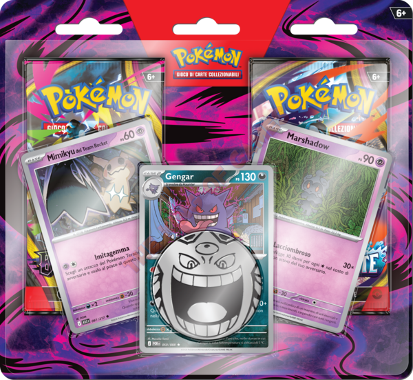 POKEMON Blister 2 Buste Gengar, Marshadow e Mimikyu