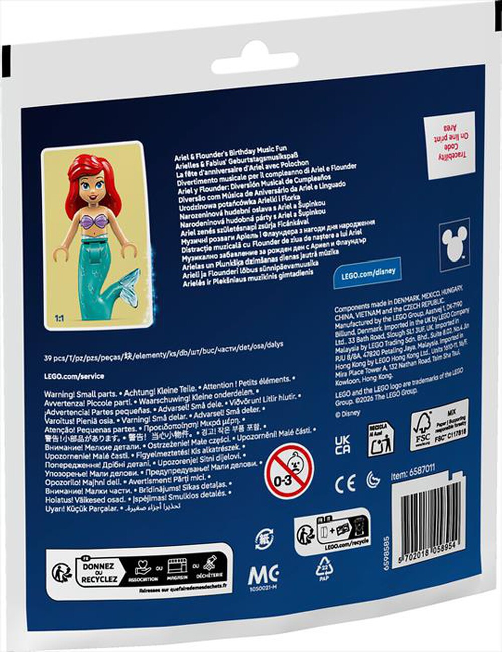 LEGO 30720 DISNEY - Divertimento musicale per il compleanno di Ariel e Flounder