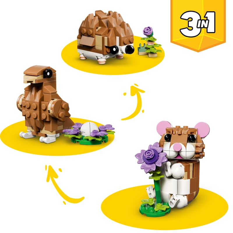 LEGO 31376 CREATOR - Simpatico criceto con fiore