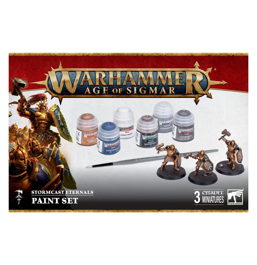 Age of Sigmar: Stormcast Eternals 3 Miniature + Paint Set (Starter Set)