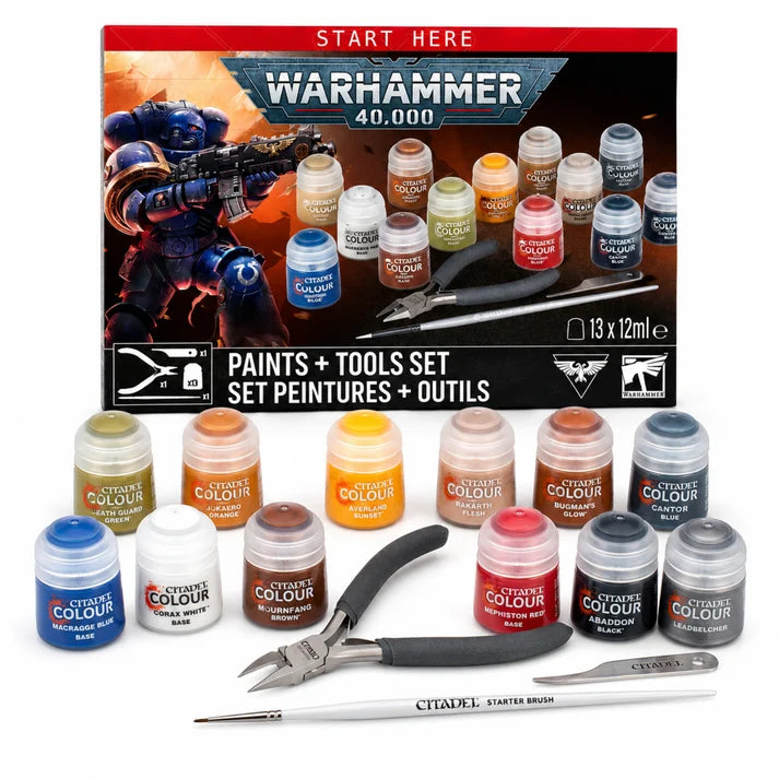 Warhammer 40000 Paints + Tool Set