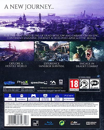Metro Exodus  - Playstation 4 (USATO)