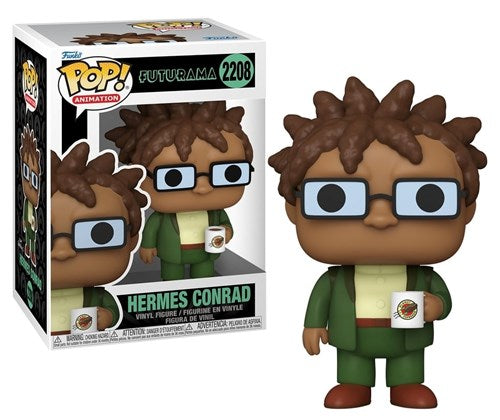 FUNKO POP Animation: Futurama - 2208 Hermes Conrad With Mug 9cm (Pop!)