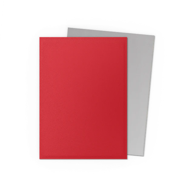 DRAGON SHIELD Dual Matte Sleeves - Crimson & Silver (100 Sleeves)
