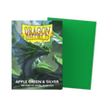 DRAGON SHIELD Dual Matte Sleeves - Apple Green & Silver (100 Sleeves)