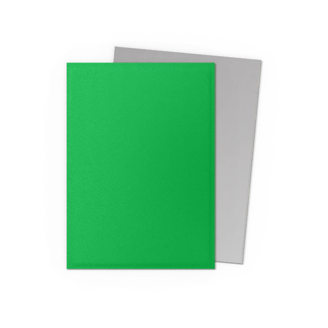 DRAGON SHIELD Dual Matte Sleeves - Apple Green & Silver (100 Sleeves)