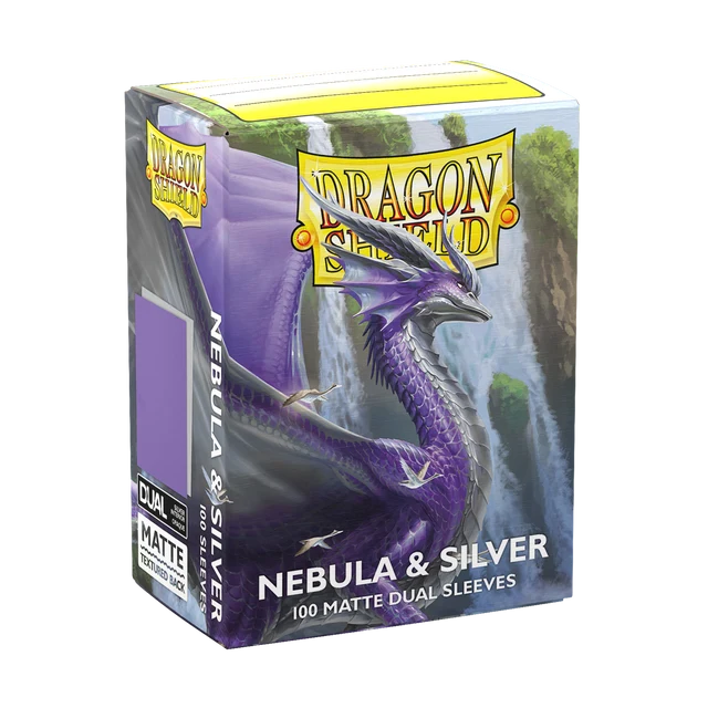 DRAGON SHIELD Dual Matte Sleeves - Nebula & Silver (100 Sleeves)