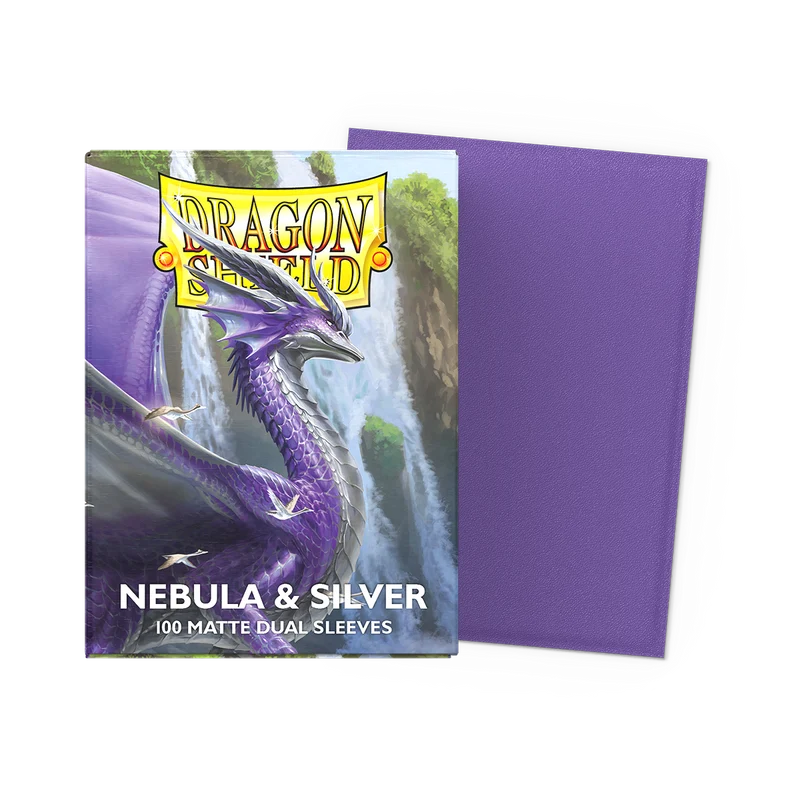DRAGON SHIELD Dual Matte Sleeves - Nebula & Silver (100 Sleeves)