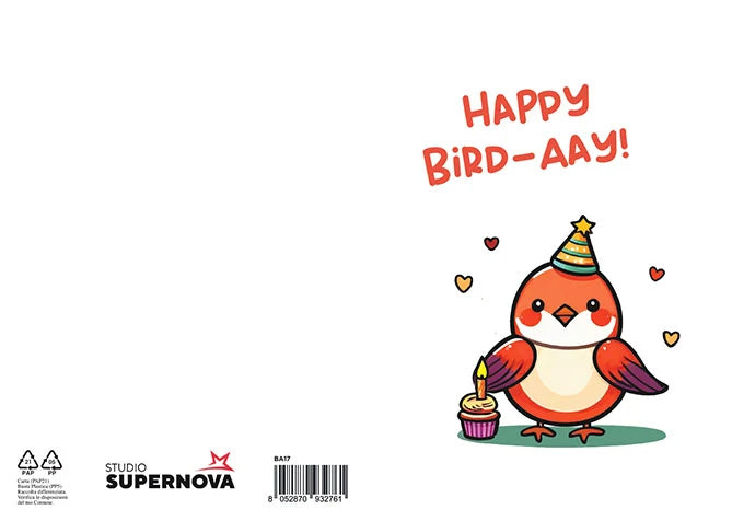 BIGLIETTO AUGURI HAPPY BIRD-AAY