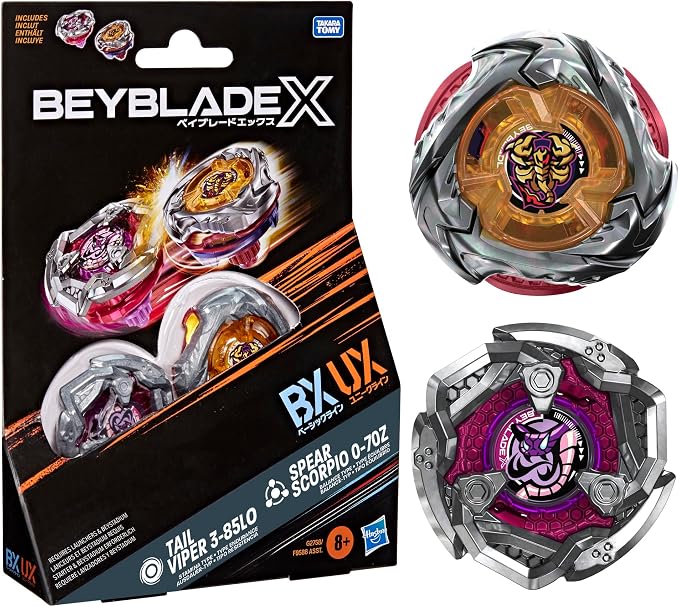 Beyblade X | Spear Scorpio 0-70Z UX & Tail Viper 3-85LO BX Dual Pack Set