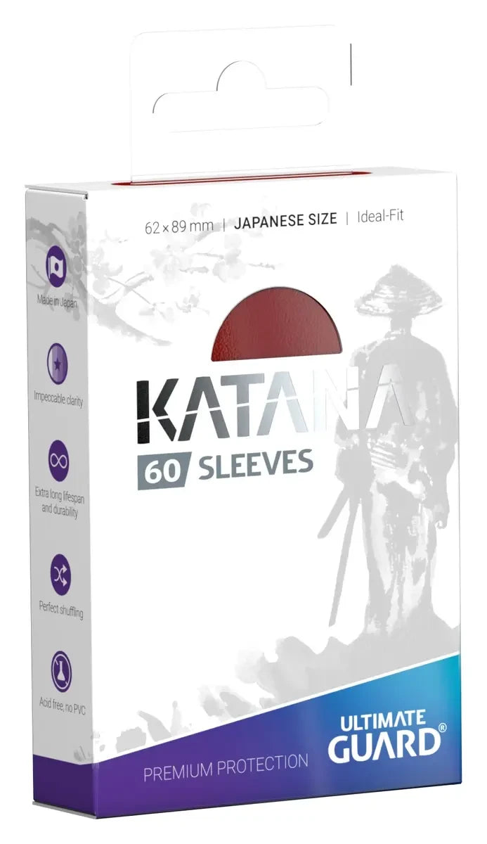Ultimate Guard Katana Sleeves Japanese Size (60) - Red