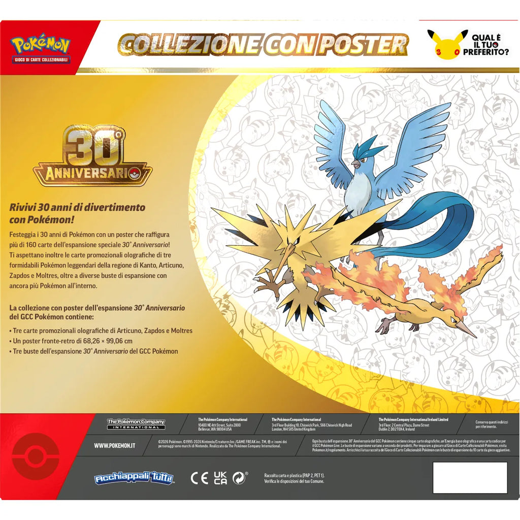 Pokémon 30° Anniversario - Collezione con Poster ITA (Release 16/09/2026)