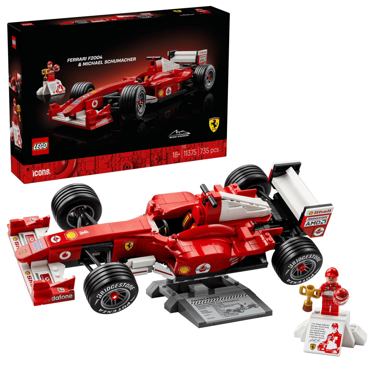 LEGO 11375 ICONS - Ferrari F2004 e Michael Schumacher