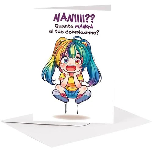 BIGLIETTO AUGURI QUANTO MANGA AL TUO COMPLEANNO?