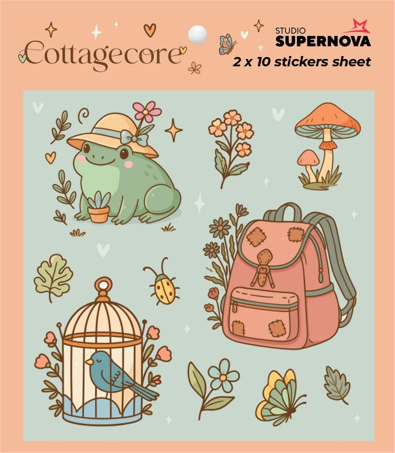 SET STICKER - COTTAGECORE 1