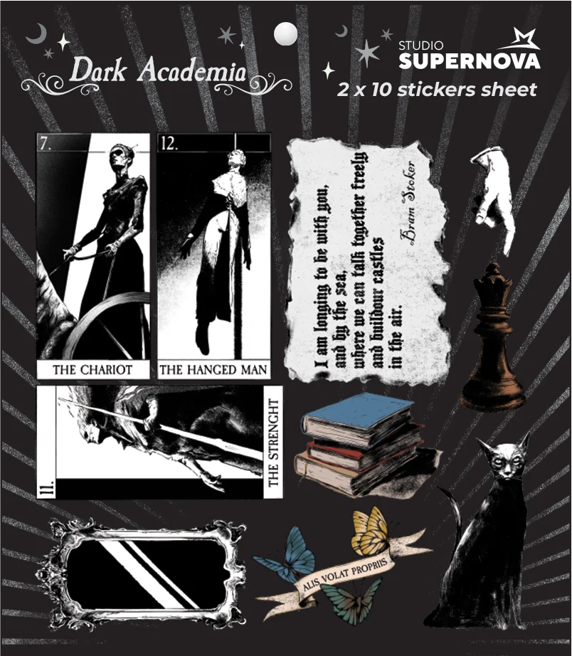 SET STICKER - DARK ACADEMIA 1