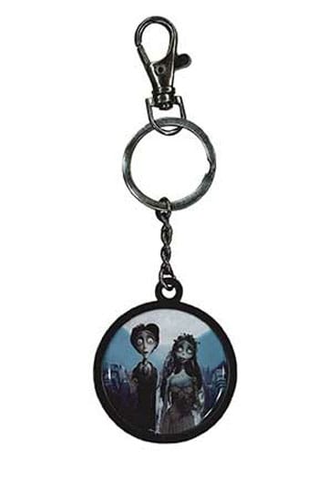 Corpse Bride Metal Keychain Couple & Logo
