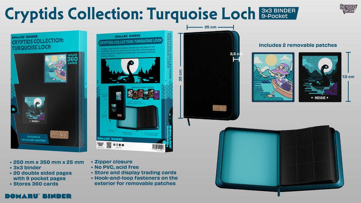 Gatherers' Tavern - DOMARU 9-Pocket binder Cryptids Collection Turquoise Loch
