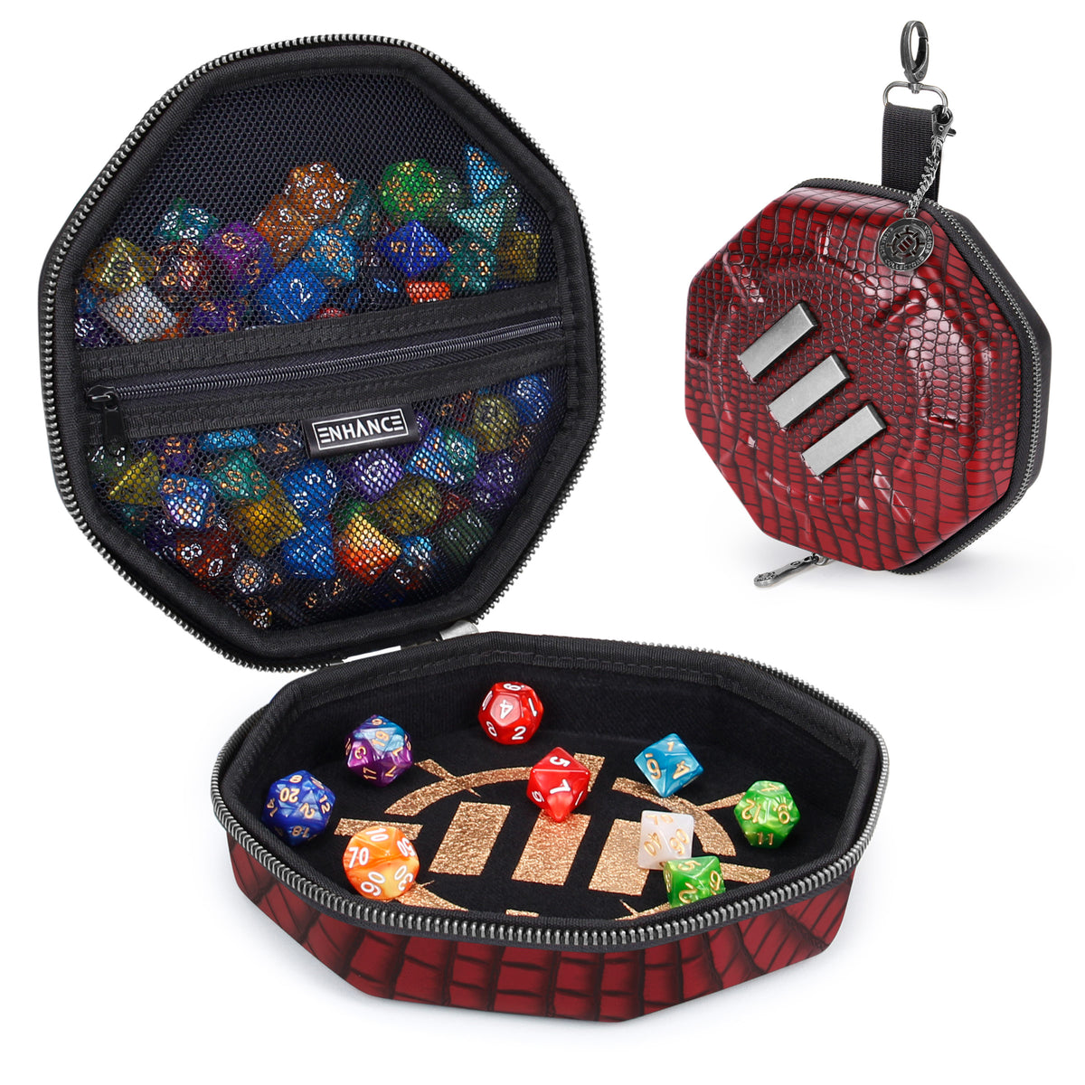 ENHANCE - Porta dadi con lancia dadi - Collector's Edition: Dragon Red