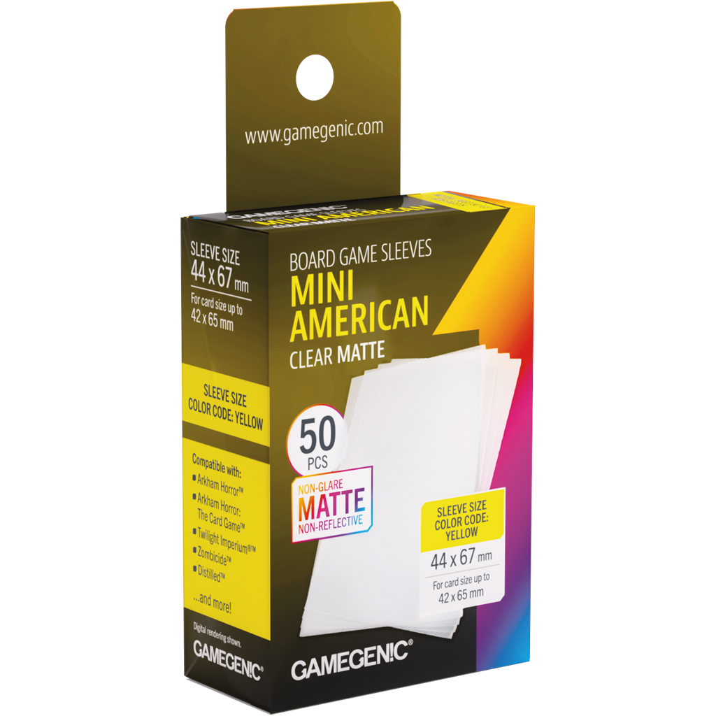 Board Game Sleeves Mini American Clear Matte
