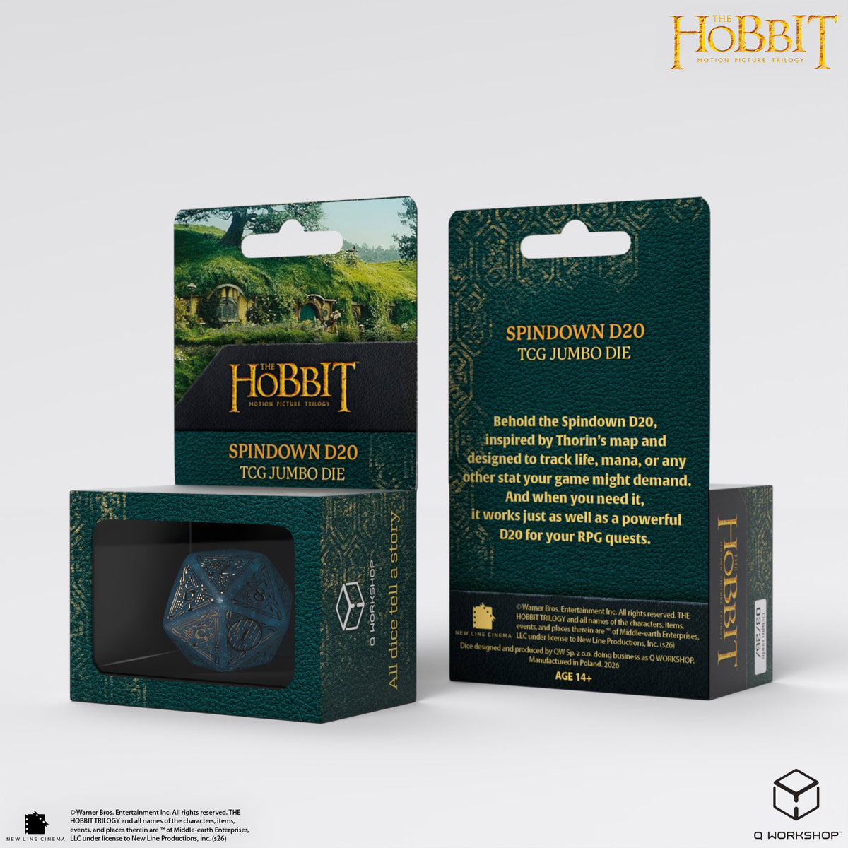 Q Workshop - The Hobbit: D20 Spindown Dado Jumbo: Aether