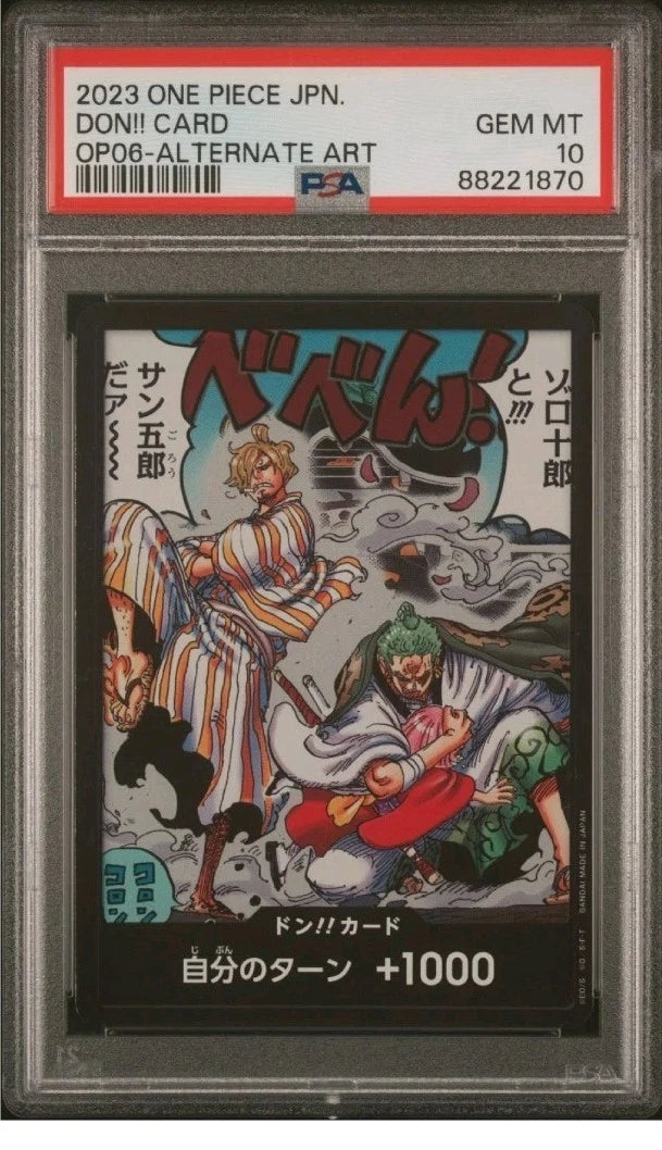 DON!! CARD OP06 ALTERNATE ART WINGS OF THE CAPTAIN PSA10