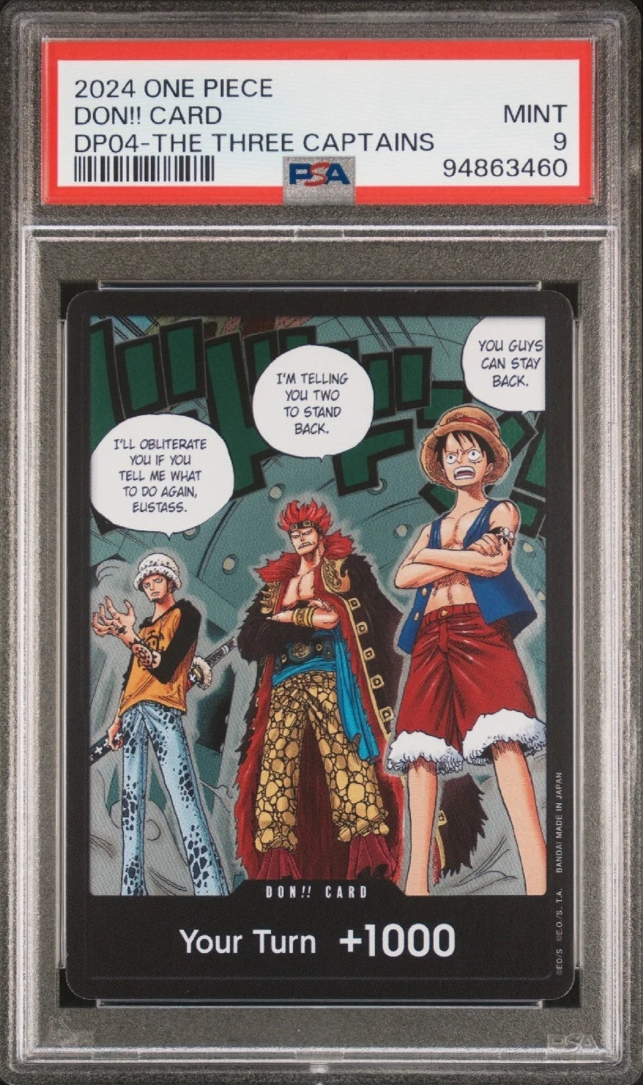 DP04-THE THREE CAPTAINS DON!! CARD PSA 9