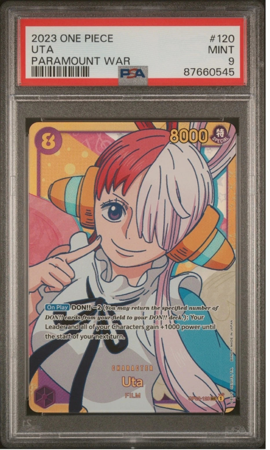 UTA PARAMOUNT WAR #120 ONE PIECE PSA9 Op02