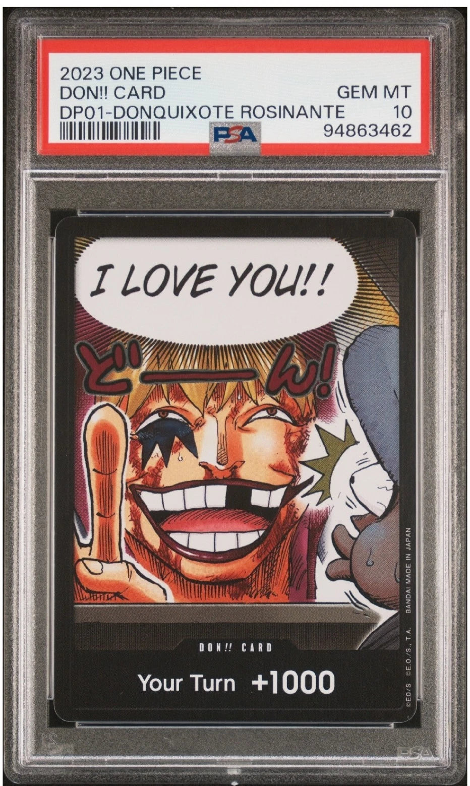 DON!! CARD DP01 DONQUIXOTE ROSINATE PSA10