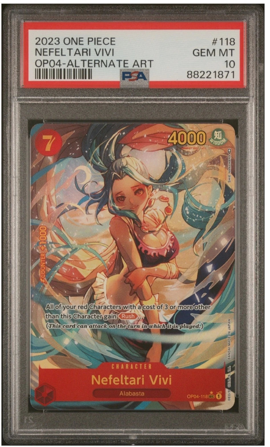NEFELTARI VIVI OP04 ALTERNATE ART PSA10 #118