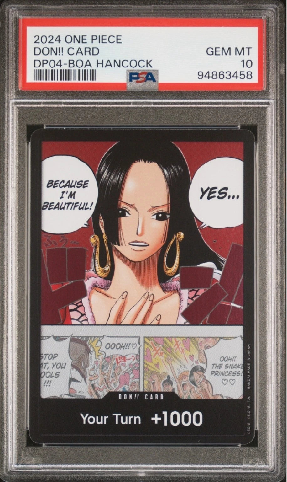 DON!! CARD DP04 BOA HANCOCK PSA10