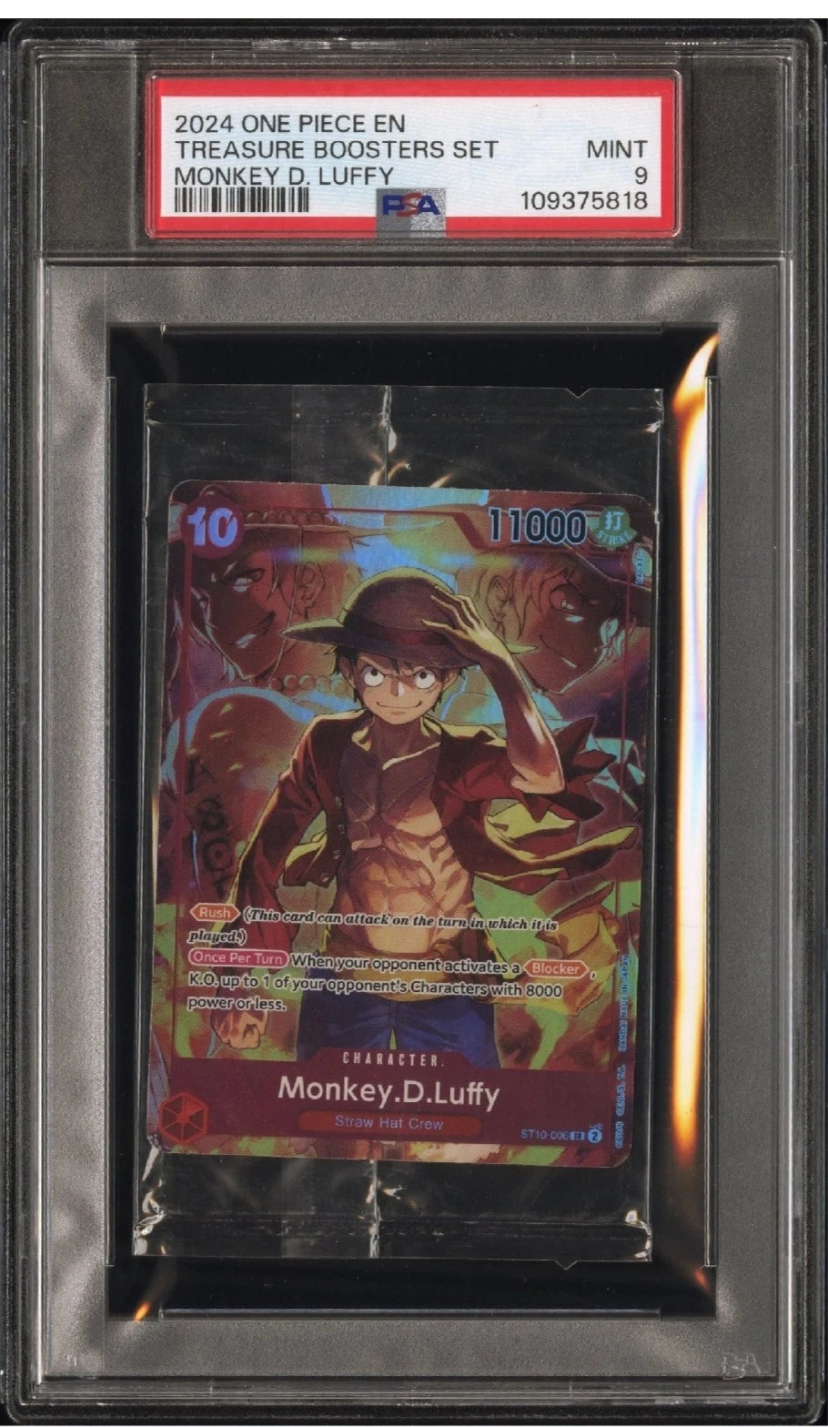 TREASURE BOOSTERS SET MONKEY D. LUFFY ST10-006 PSA9