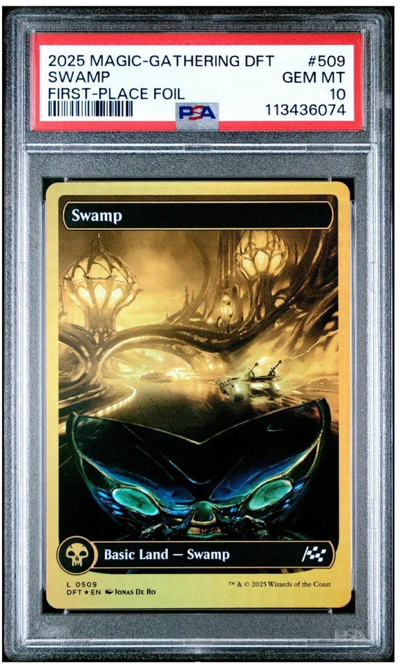 Set 5 Terre Base [First Place Foil] – Aetherdrift – Panorama/Driver's Seat Full Art – Tutte PSA 10 GEM MINT
