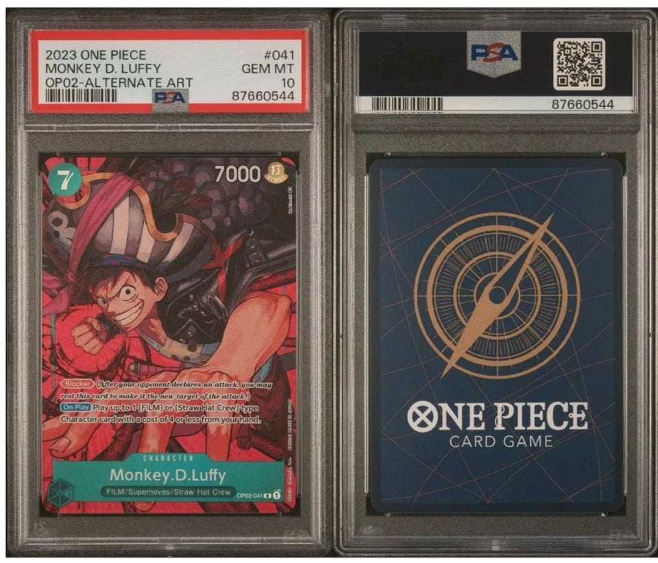 MONKEY D. LUFFY OP02 ALTERNATE ART #041 PSA10