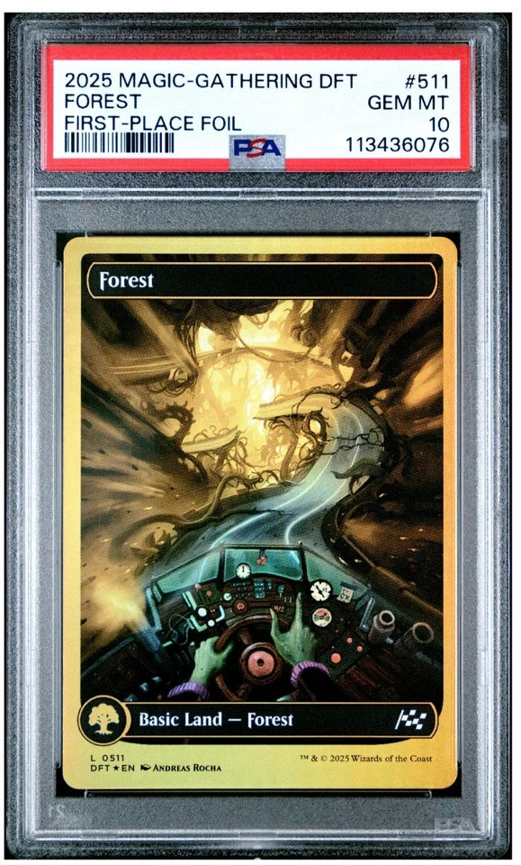 Set 5 Terre Base [First Place Foil] – Aetherdrift – Panorama/Driver's Seat Full Art – Tutte PSA 10 GEM MINT