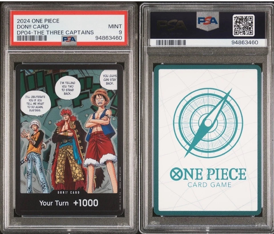 DP04-THE THREE CAPTAINS DON!! CARD PSA 9